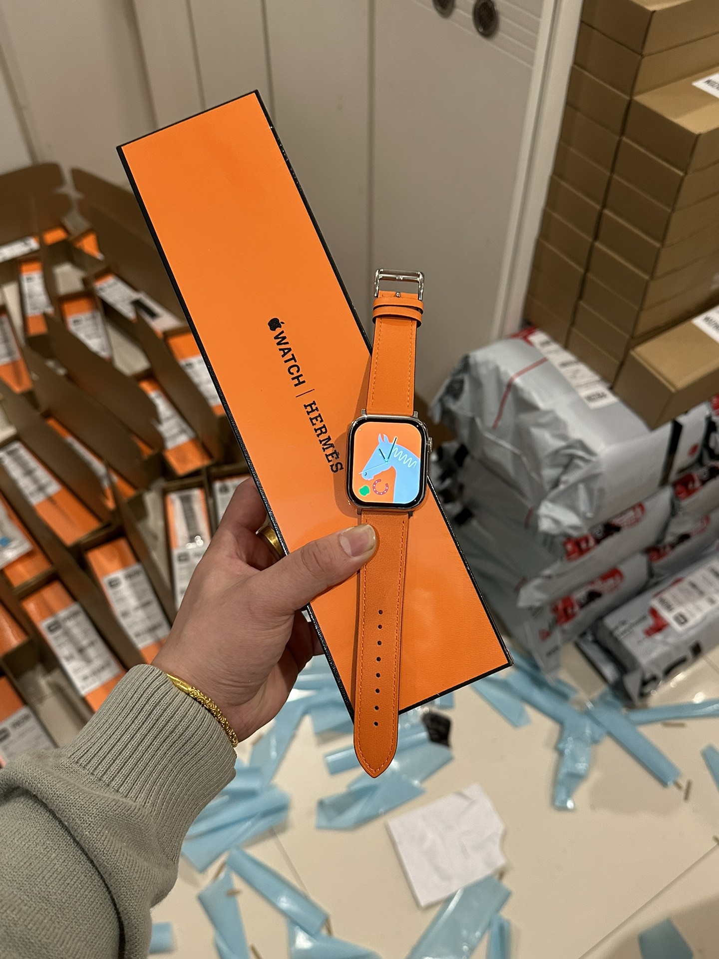 安福本地💰240 苹果爱马仕联名手表 欢迎同行调货主推 档口建议+40