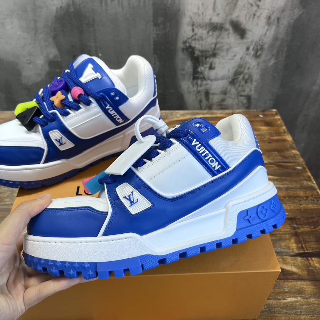Louis Vuitton LV驴牌L家最新走秀款 胖墩墩 胖嘟嘟 Trainer 面包鞋 滑板鞋 休闲 运动鞋 DIY串珠