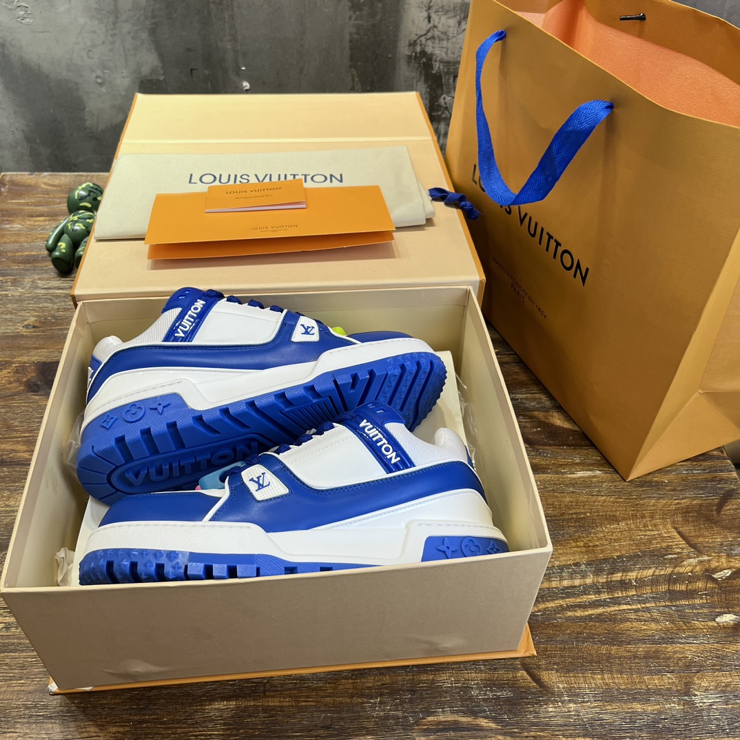 Louis Vuitton LV驴牌L家最新走秀款 胖墩墩 胖嘟嘟 Trainer 面包鞋 滑板鞋 休闲 运动鞋 DIY串珠