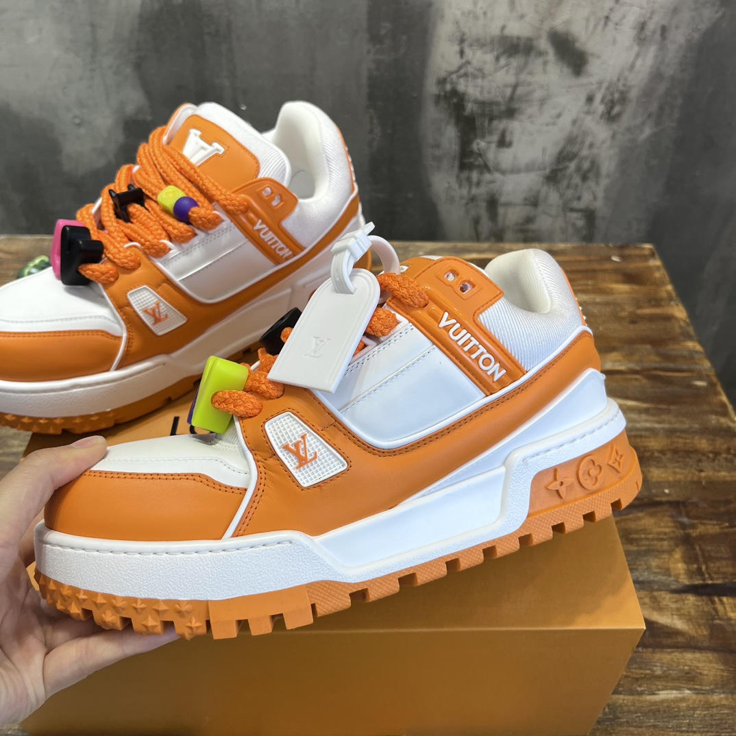 Louis Vuitton LV驴牌L家最新走秀款 胖墩墩 胖嘟嘟 Trainer 面包鞋 滑板鞋 休闲 运动鞋 DIY串珠