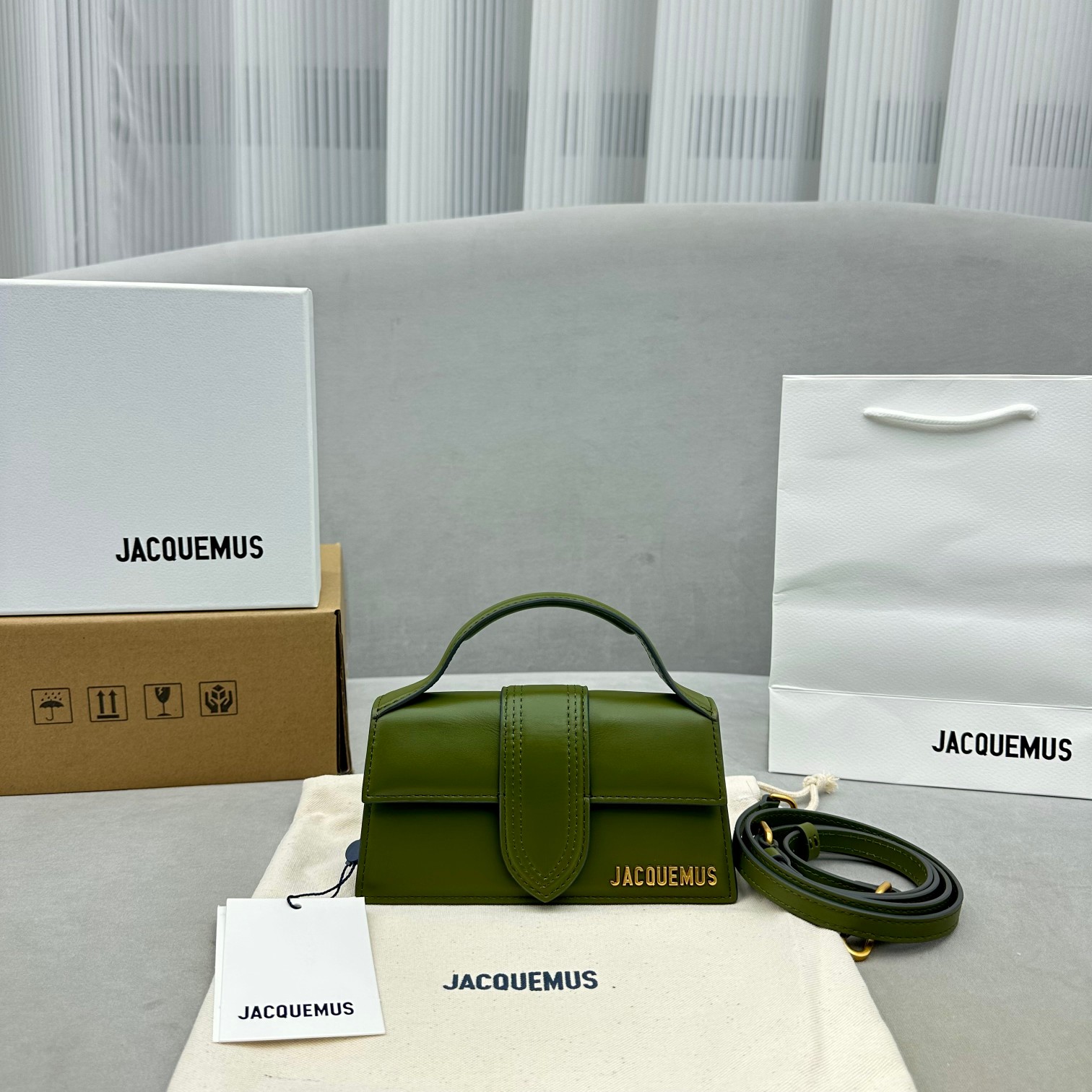 Jacquemus Crossbody & Shoulder Bags Gold Green Chamois Fall/Winter Collection Mini