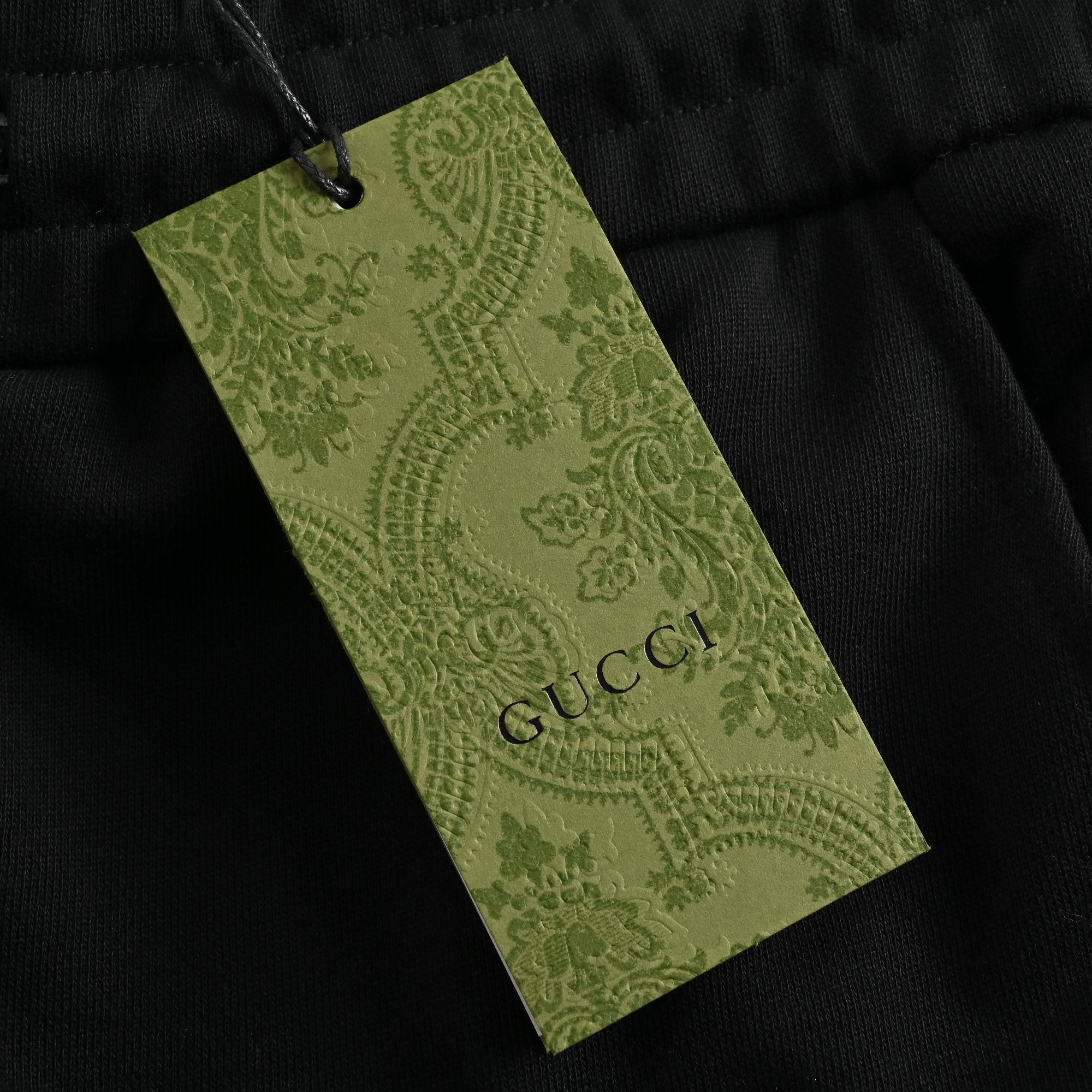 Gucci/古驰 24ss 侧边提花字母织带短裤 夏季新款 侧边字母Logo织带红蓝条纹毛圈五分短裤