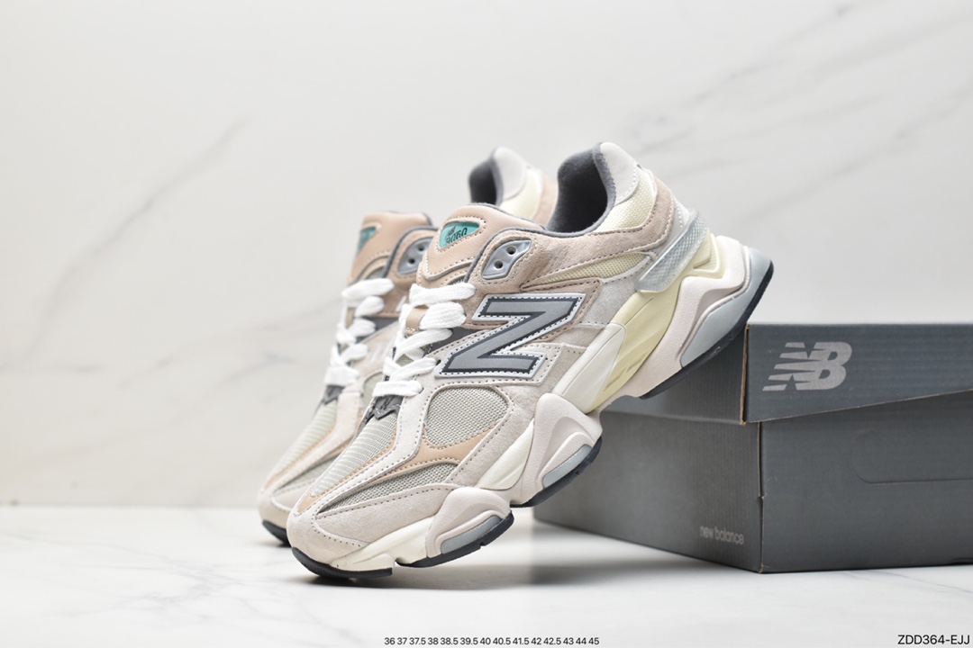 New Balance 9060 ”Sea Salt” series retro versatile dad style running shoes ”Sea Salt Light Gray” U9060MAC