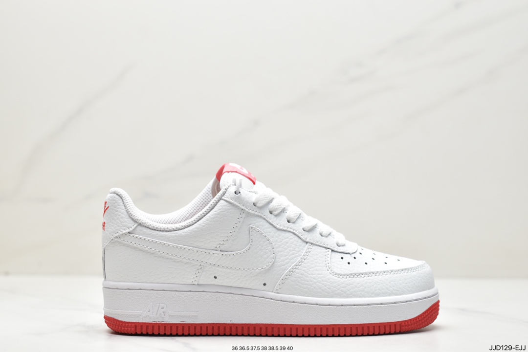 130 Nike WMNS Air Force 1 ’07 橘白 空军一号经典百搭休闲运动板鞋AO2296-101