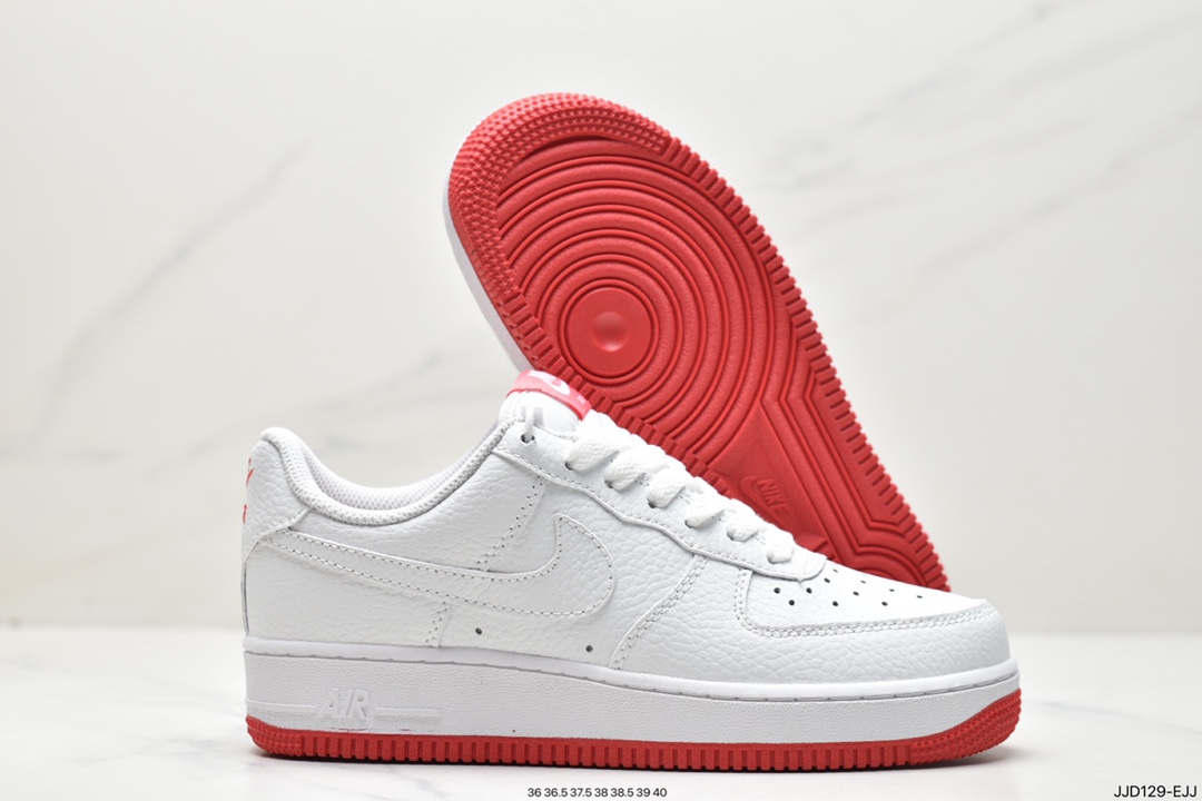 130 Nike WMNS Air Force 1 '07 橘白 空军一号经典百搭休闲运动板鞋AO2296-101