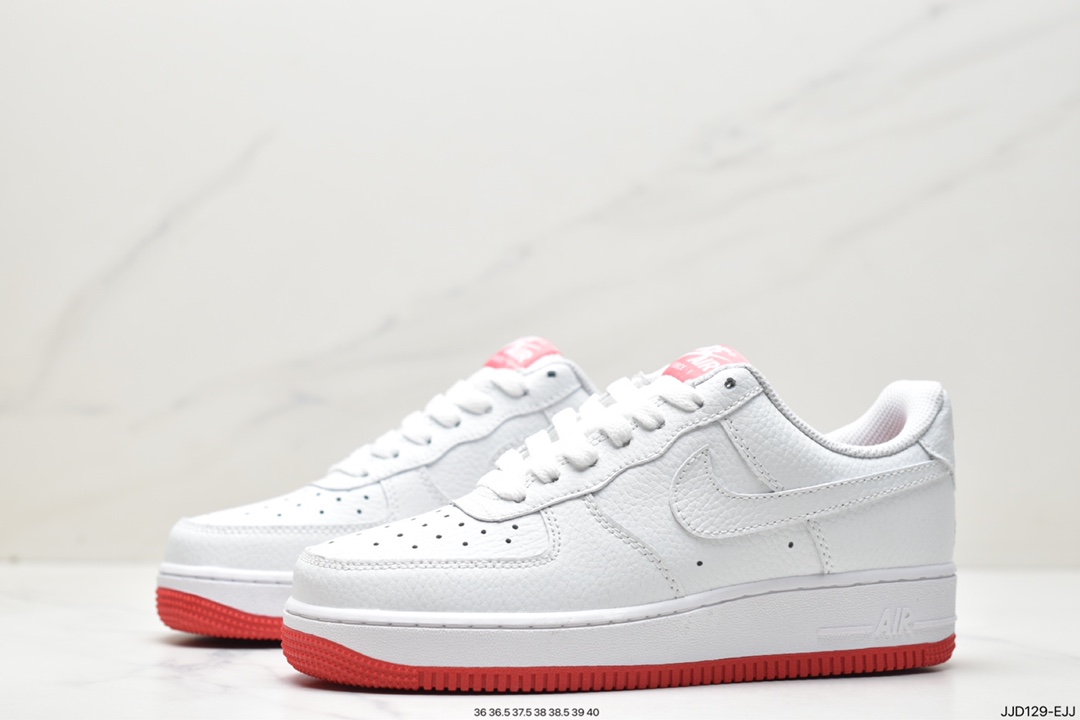 130 Nike WMNS Air Force 1 '07 橘白 空军一号经典百搭休闲运动板鞋AO2296-101