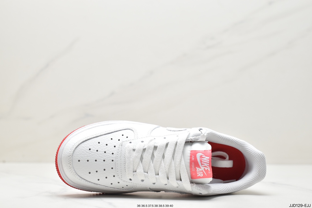 130 Nike WMNS Air Force 1 '07 橘白 空军一号经典百搭休闲运动板鞋AO2296-101