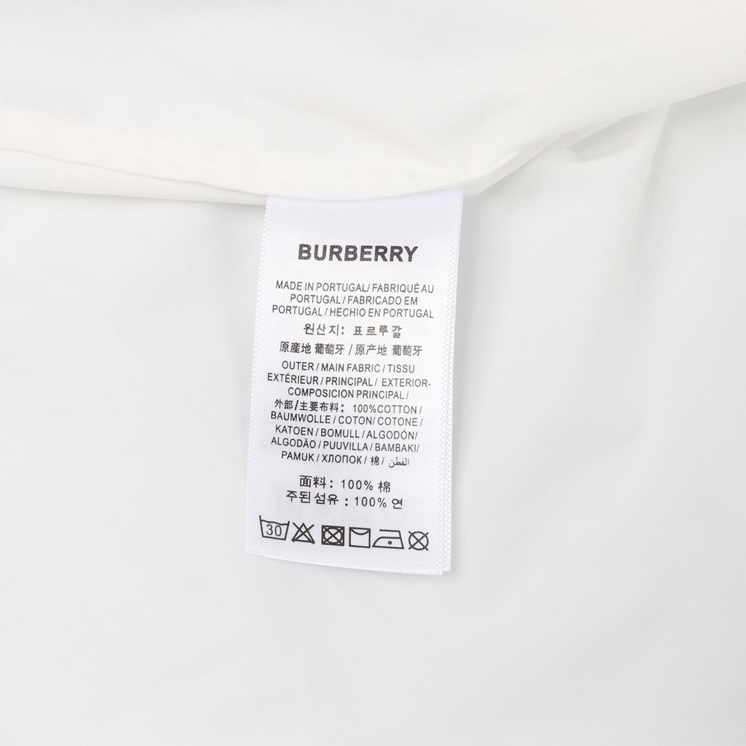 220 Burberry/巴宝莉 胸口标语衬衫长袖 BBR品牌最具代表性经典条纹衬衣