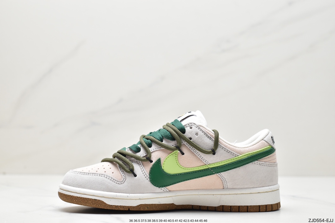 绑绳Off-White解构风定制，耐克Nike SB Dunk Low”Milk White/Pink/Smile”扣篮系列低帮DO9457-100