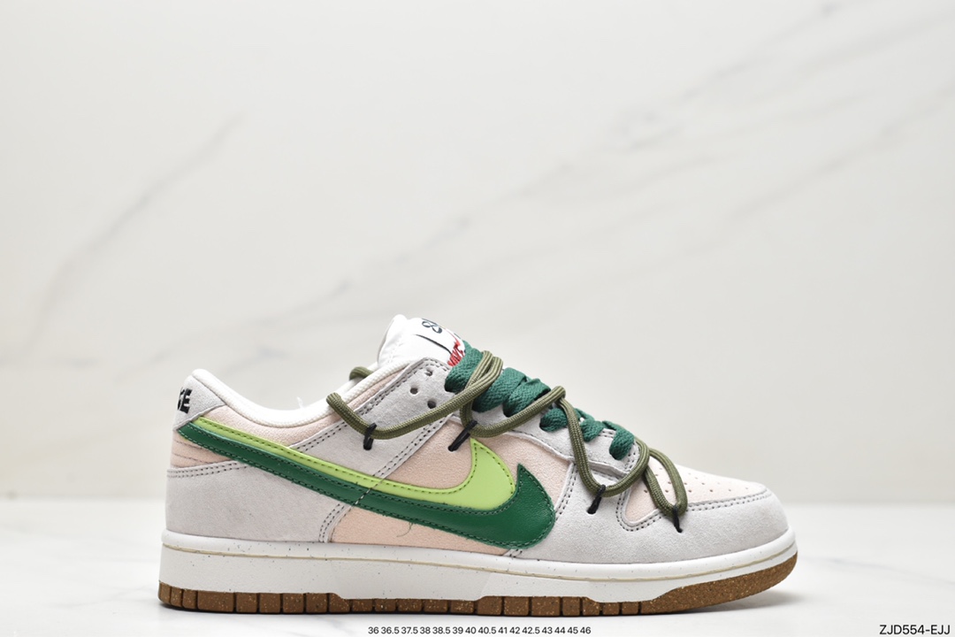 绑绳Off-White解构风定制，耐克Nike SB Dunk Low”Milk White/Pink/Smile”扣篮系列低帮DO9457-100