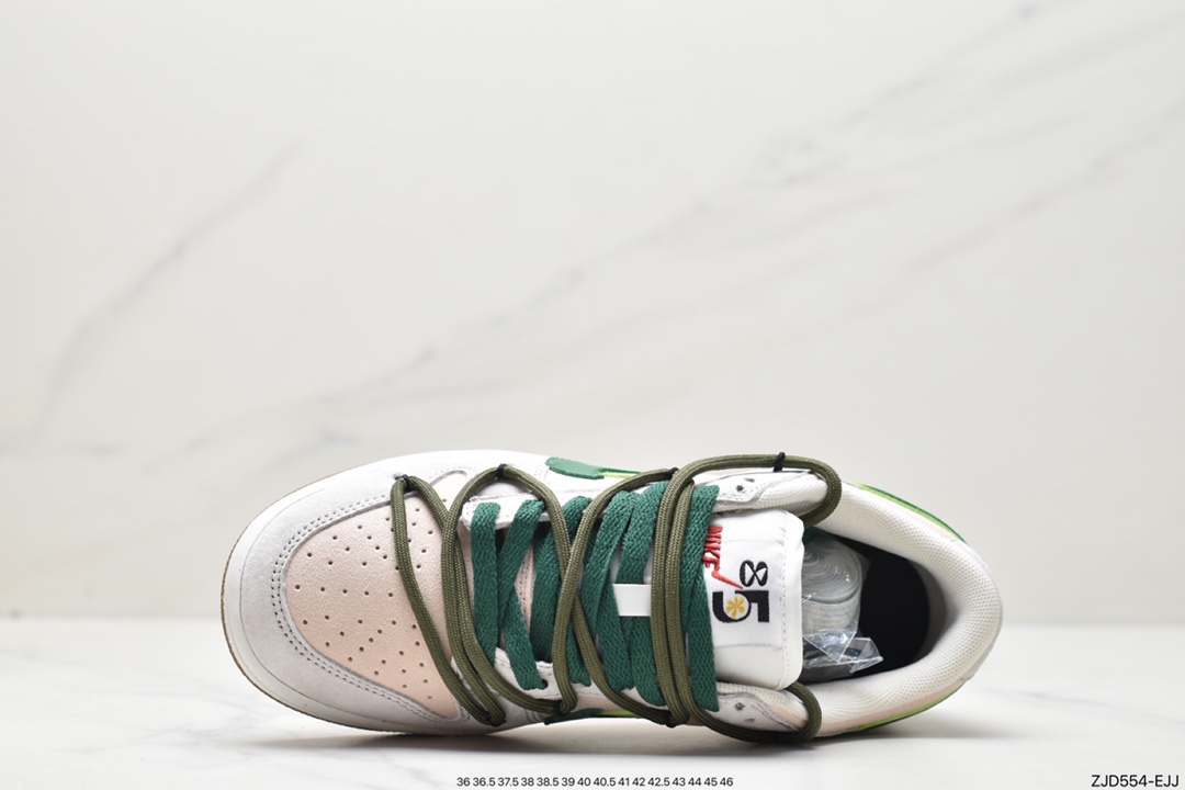 绑绳Off-White解构风定制，耐克Nike SB Dunk Low”Milk White/Pink/Smile”扣篮系列低帮DO9457-100