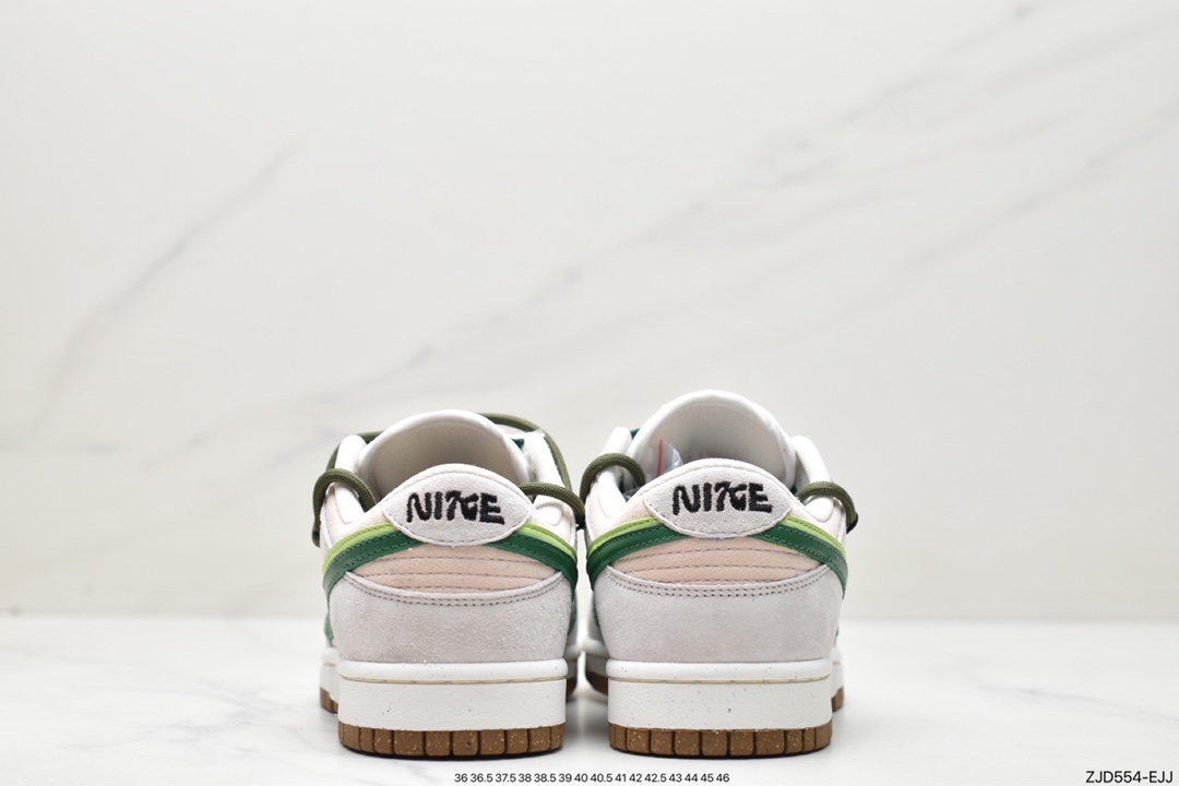 绑绳Off-White解构风定制，耐克Nike SB Dunk Low”Milk White/Pink/Smile”扣篮系列低帮DO9457-100