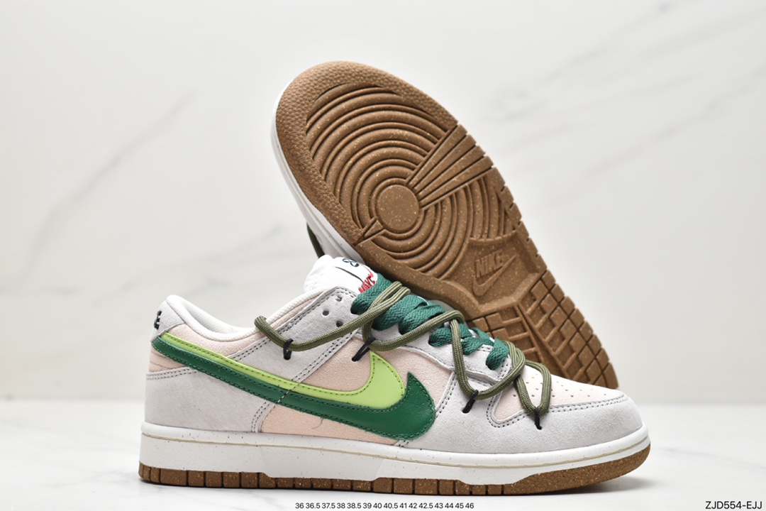 绑绳Off-White解构风定制，耐克Nike SB Dunk Low”Milk White/Pink/Smile”扣篮系列低帮DO9457-100