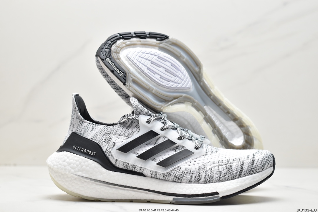 /Adidas Ultra Boost 21 Consortium thick-soled popcorn running shoes GV7709