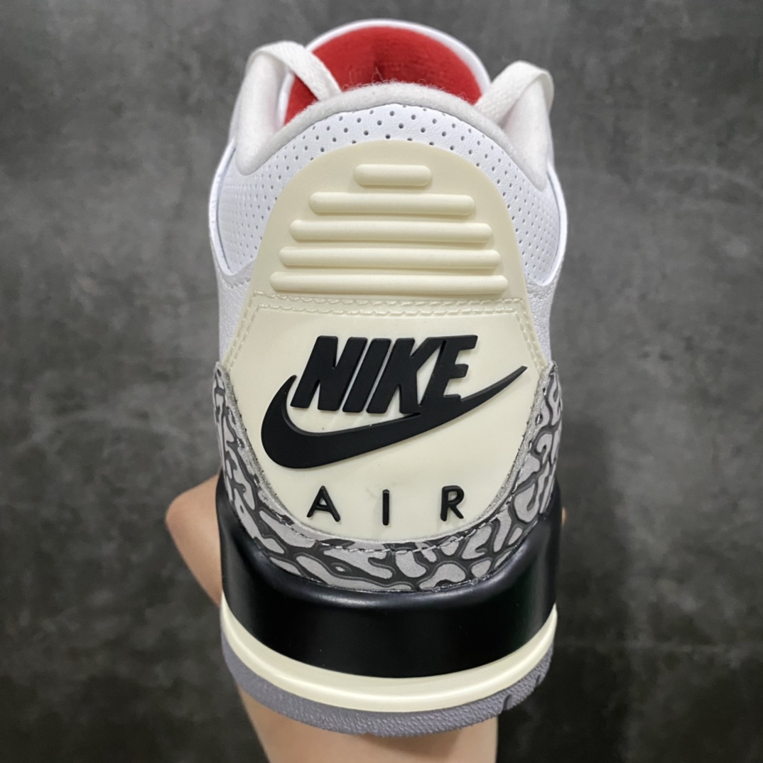 图片[4]-XP纯原 Air Jordan AJ3 Retro 复古白水泥 DN3707-100n原楦原纸板开发 确保原汁原味原厂皮料质感色泽绝无偏差完美中底拉帮 原厂中底钢印 原档案大底 如假白送 大底纹路气垫通透度PU的回弹性均百分百还原原厂电绣鞋舌飞人刺绣针数立体讲究精细欢迎对比正品原鞋SIZE：40 40.5 41 42 42.5 43 44 44.5 45 46 47.5-莆田鞋批发中心