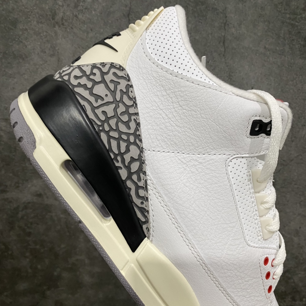 图片[7]-XP纯原 Air Jordan AJ3 Retro 复古白水泥 DN3707-100n原楦原纸板开发 确保原汁原味原厂皮料质感色泽绝无偏差完美中底拉帮 原厂中底钢印 原档案大底 如假白送 大底纹路气垫通透度PU的回弹性均百分百还原原厂电绣鞋舌飞人刺绣针数立体讲究精细欢迎对比正品原鞋SIZE：40 40.5 41 42 42.5 43 44 44.5 45 46 47.5-莆田鞋批发中心