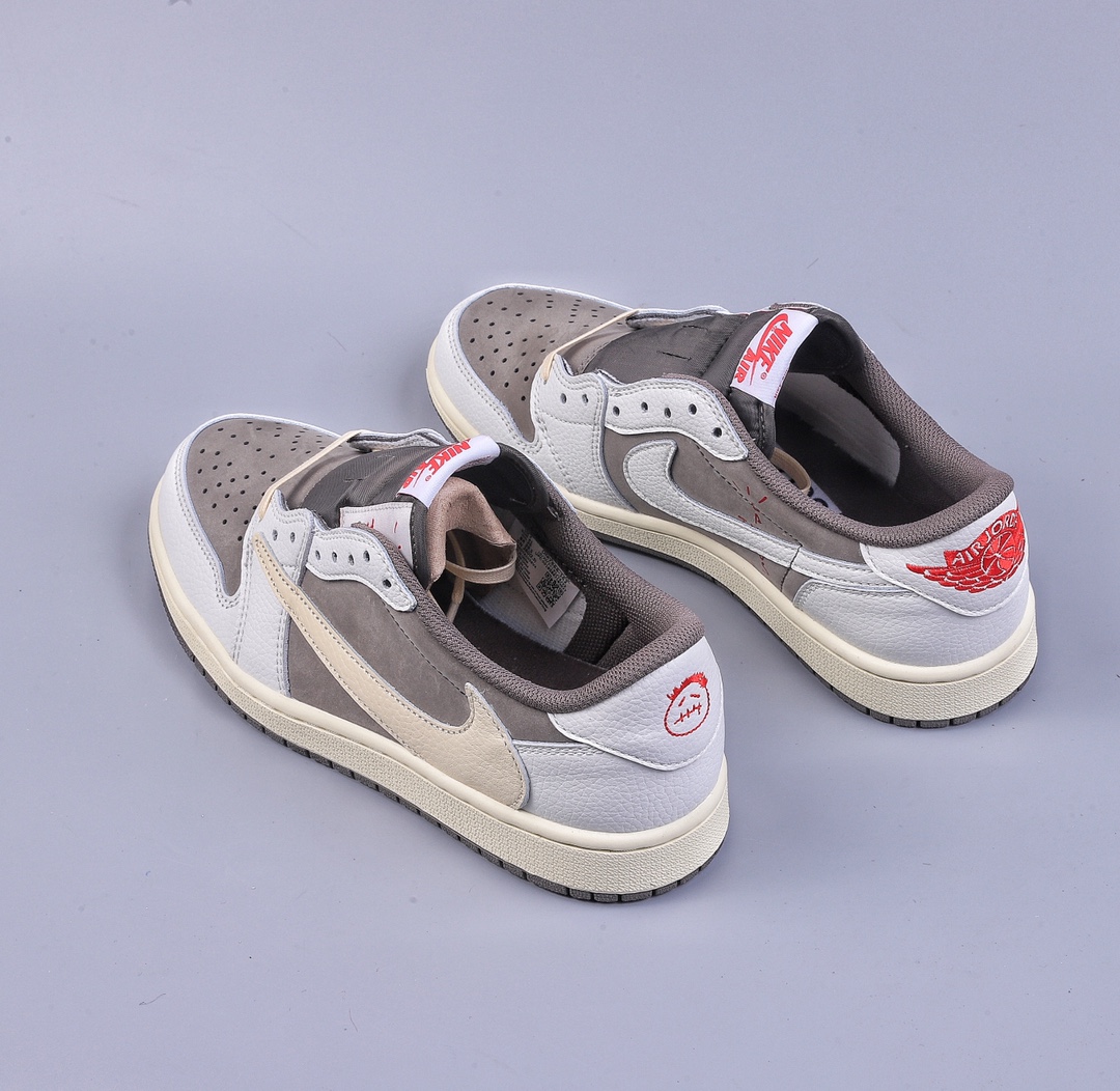 280 神版Travis Scott x Air Jordan 1 Low OG AJ1 乔1闪电倒勾低帮 DM7866-140