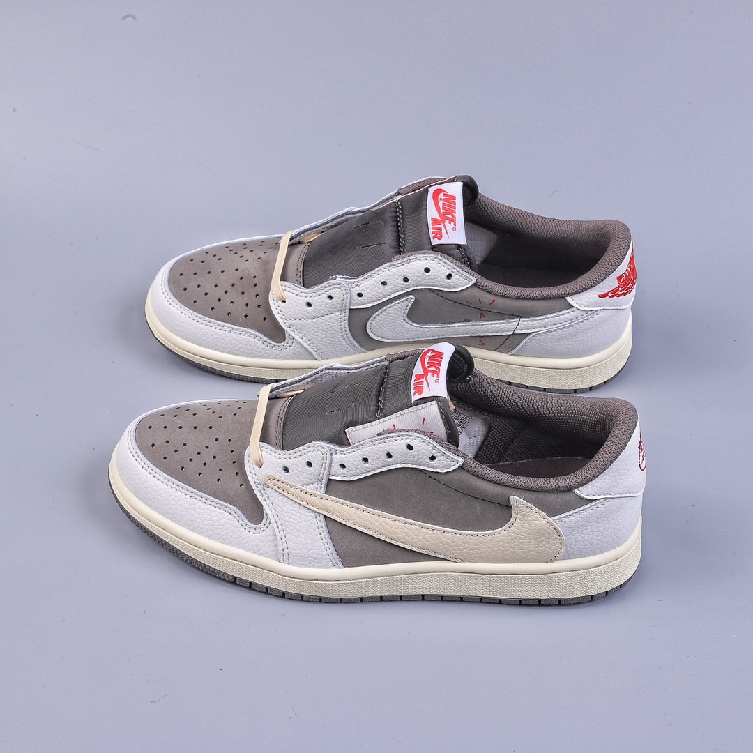 280 神版Travis Scott x Air Jordan 1 Low OG AJ1 乔1闪电倒勾低帮 DM7866-140