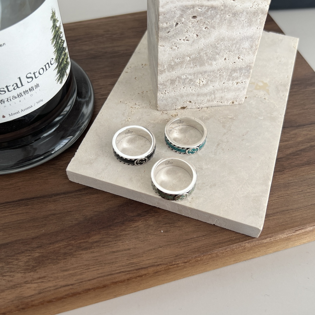 NO:102971,Gucci 925 sterling silver double G enamel marble series ring Green brown Black enamel ring Size 10# 12# 14# 16# 18# 20# 22# 24# Code R0078 R0079 R0086, Gucci ring, gucci, gucci, ring, pure silver19860909Gucci古驰925纯银双G珐琅大理石系列戒指 绿色 棕色 黑色珐琅戒指 尺寸10# 12# 14# 16# 18# 20# 22# 24# 编码R0078 R0079 R0086,古驰戒指,gucci,gucci,ring,pure silver,Jewelry