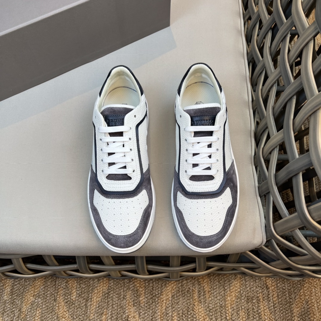 Brunello Cucinelli Spring/Summer New Colour Block Sports Board Men's Shoes ¡Esta zapatilla plana est