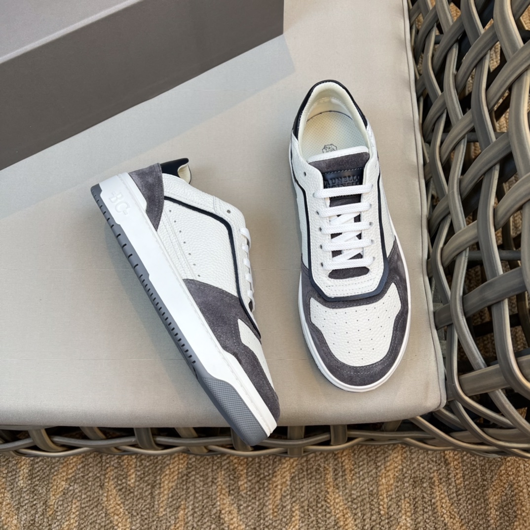 Brunello Cucinelli Spring/Summer New Colour Block Sports Board Men's Shoes ¡Esta zapatilla plana est