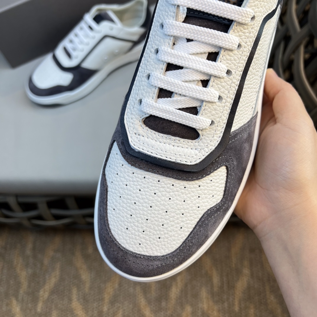 Brunello Cucinelli Spring/Summer New Colour Block Sports Board Men's Shoes ¡Esta zapatilla plana est