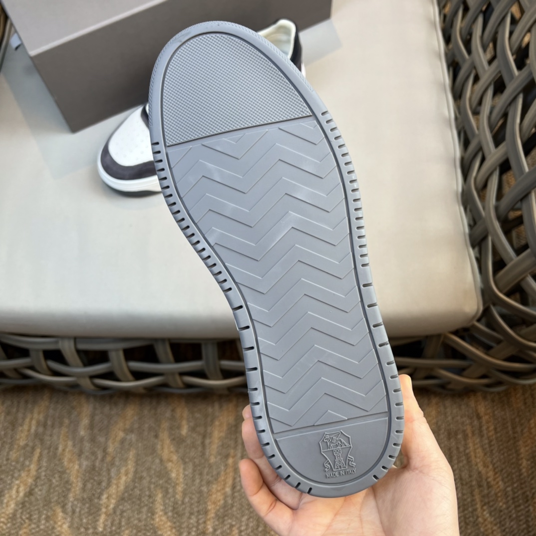 Brunello Cucinelli Spring/Summer New Colour Block Sports Board Men's Shoes ¡Esta zapatilla plana est