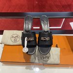 Hermes Shoes Slippers Online From China Cowhide Genuine Leather Sheepskin Spring Collection