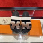 Hermes Shoes Sandals Slippers Women Men Cowhide Sheepskin TPU Summer Collection