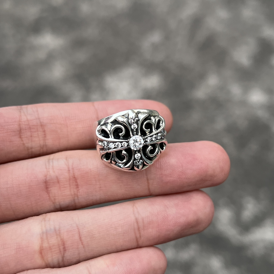 Ring, gold-plated diamond custom, 925 silver diamond custom