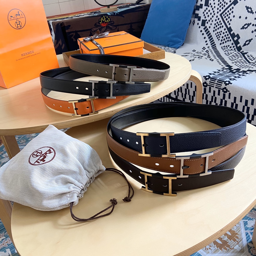 Hermès 爱马仕 3.2cm 双面腰带