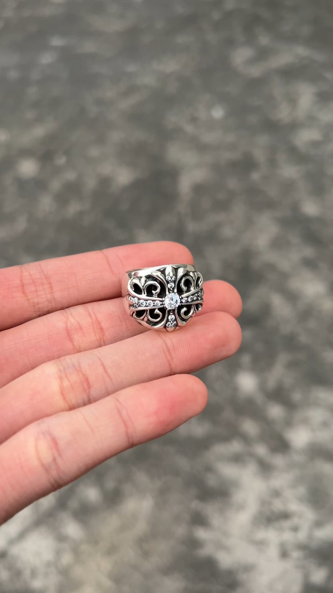 Ring, gold-plated diamond custom, 925 silver diamond custom