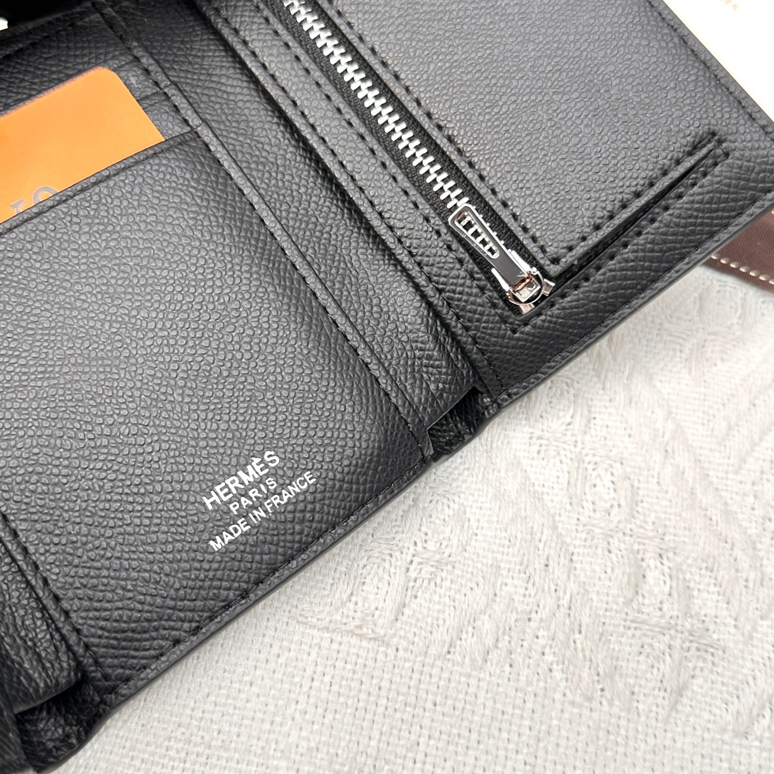 Hermes Togo Leather Tri-Fold Wallet with Silver Hardware - Compact Design 8 a1678613378781 8046