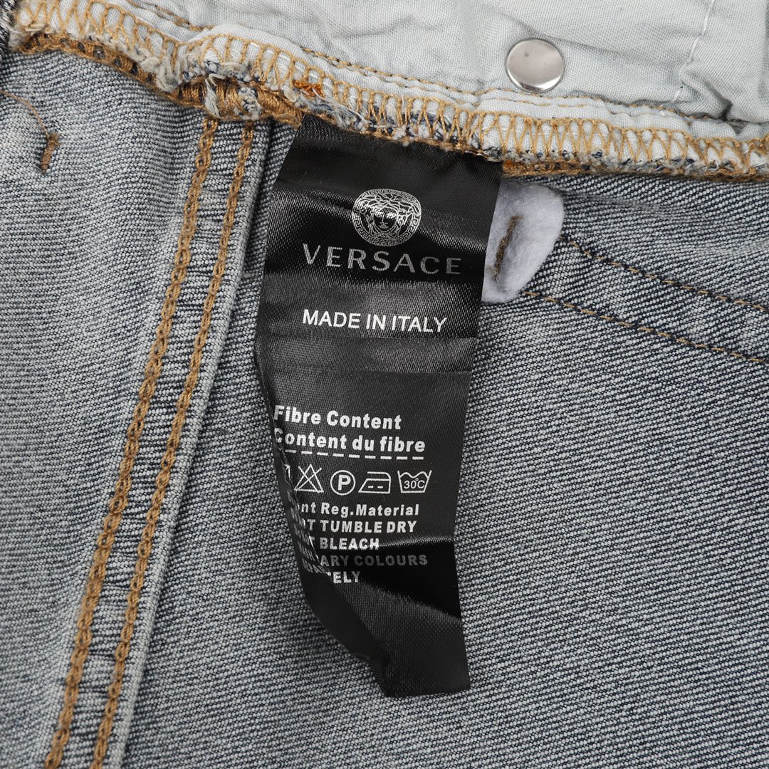 Versace/范思哲 背后人像刺绣牛仔长裤