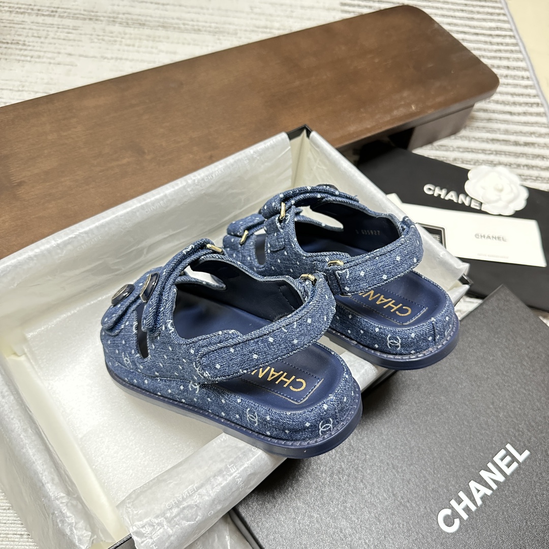 Chanel21ss小香蝴蝶结沙滩凉