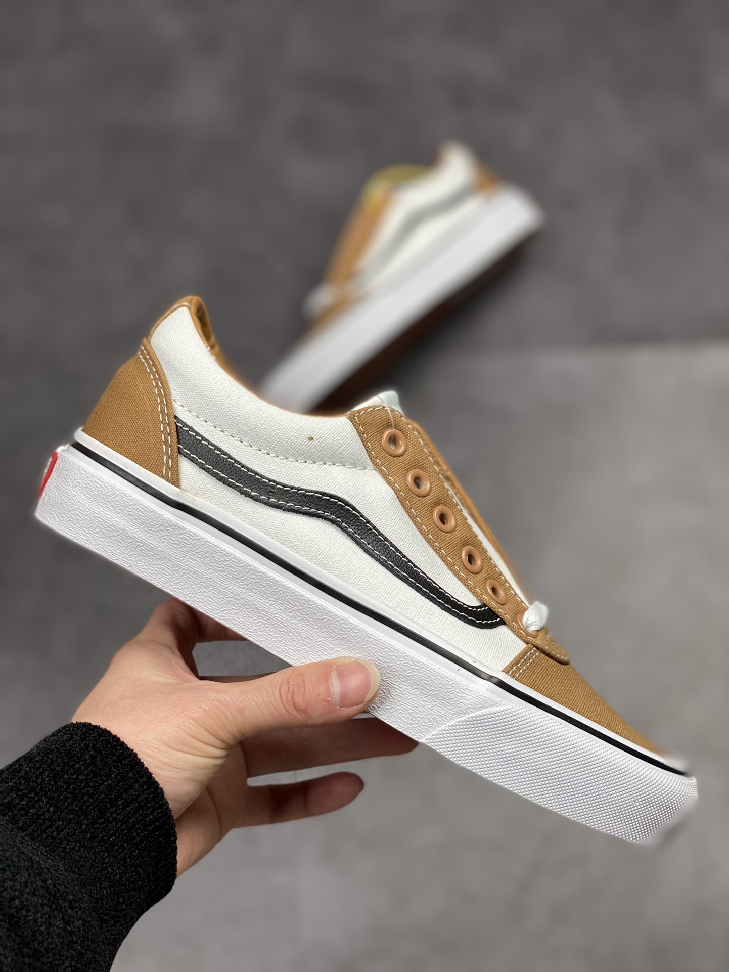 Vans official Ward retro coffee brown color matching American street style men's canvas shoes