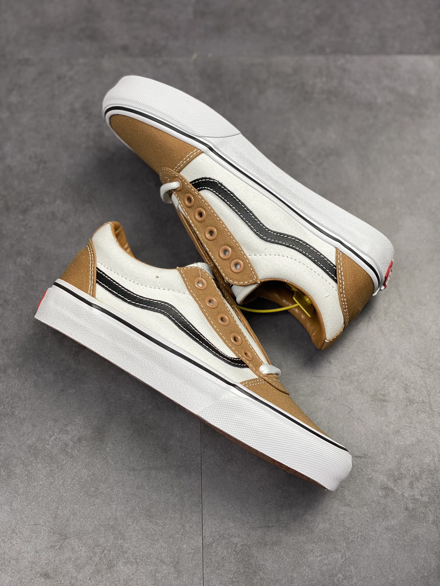 Vans official Ward retro coffee brown color matching American street style men's canvas shoes