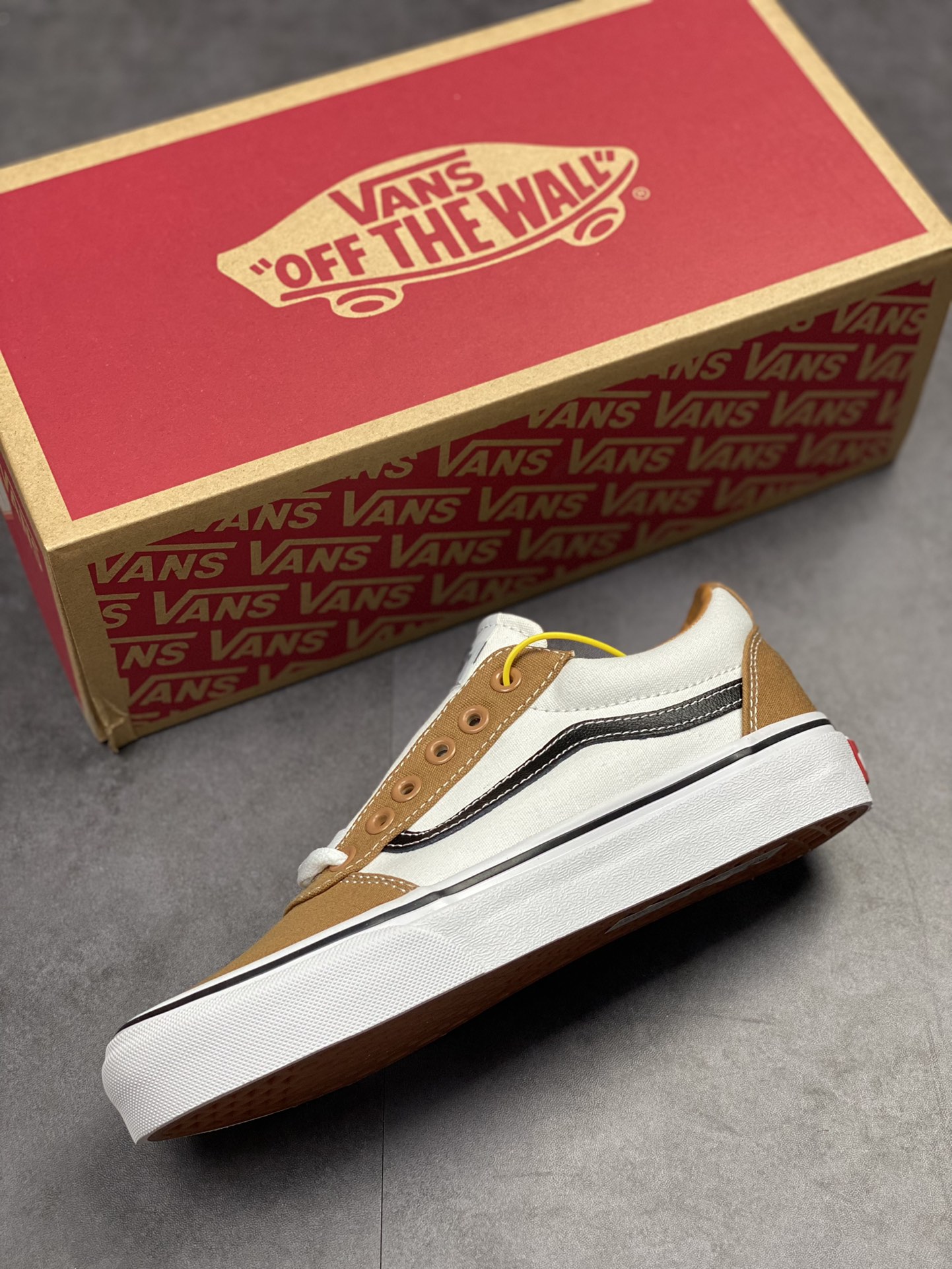 Vans official Ward retro coffee brown color matching American street style men's canvas shoes