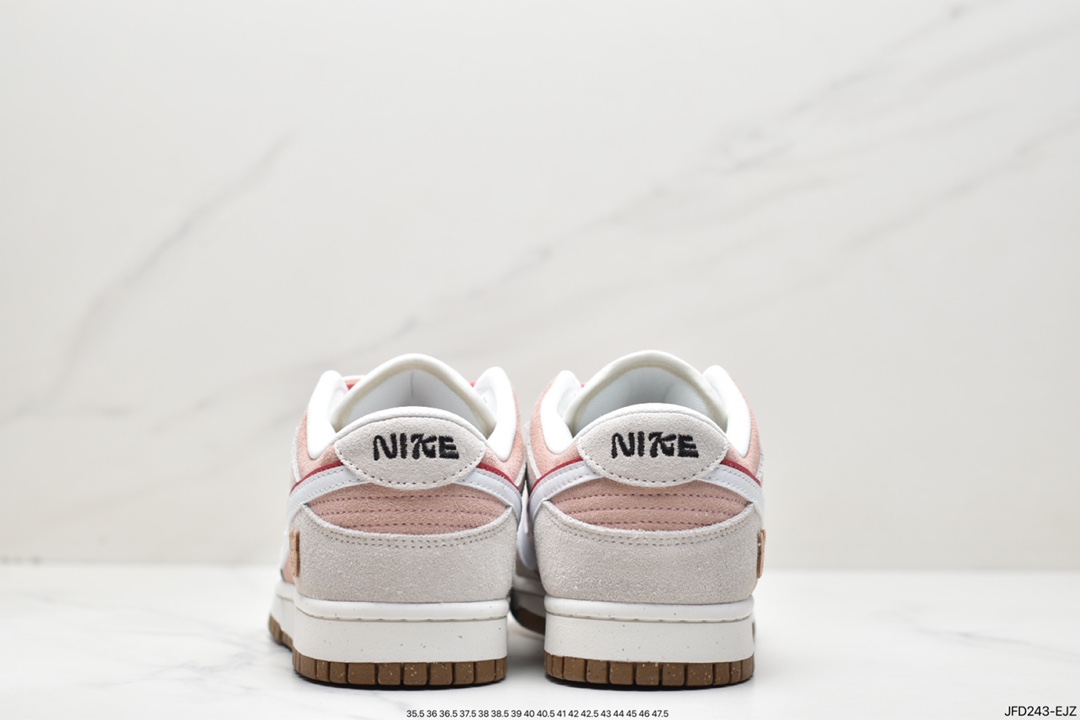 SB Dunk Low SE”85 Double Swoosh/Grey/Pink/Rabbit”扣篮系列低帮板鞋“麂皮浅灰粉红双钩小兔”DO9457-117