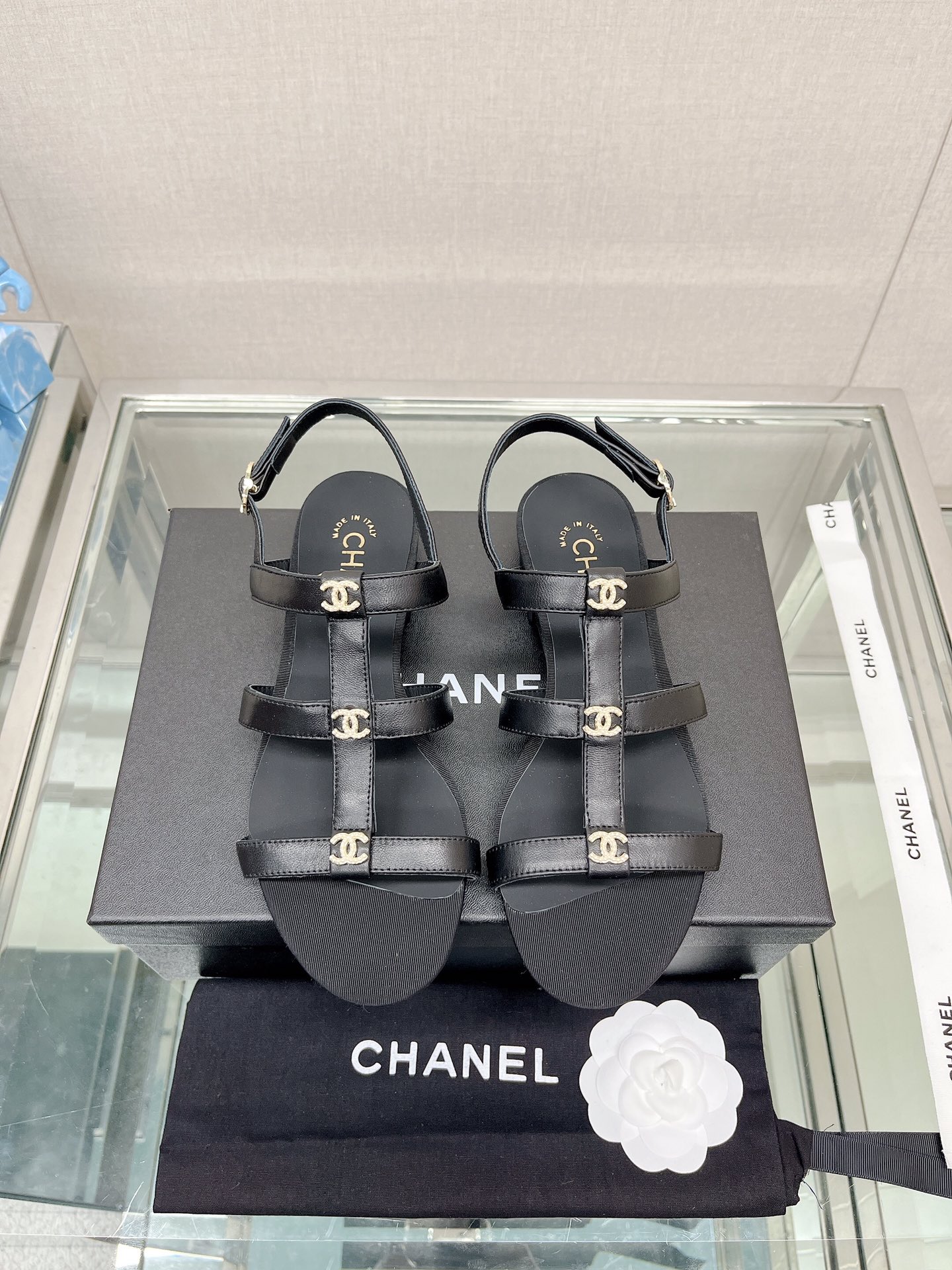 Chanel Shoes Sandals Openwork Genuine Leather Lambskin Sheepskin Summer Collection
