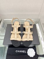 Chanel Shoes Sandals Openwork Genuine Leather Lambskin Sheepskin Summer Collection