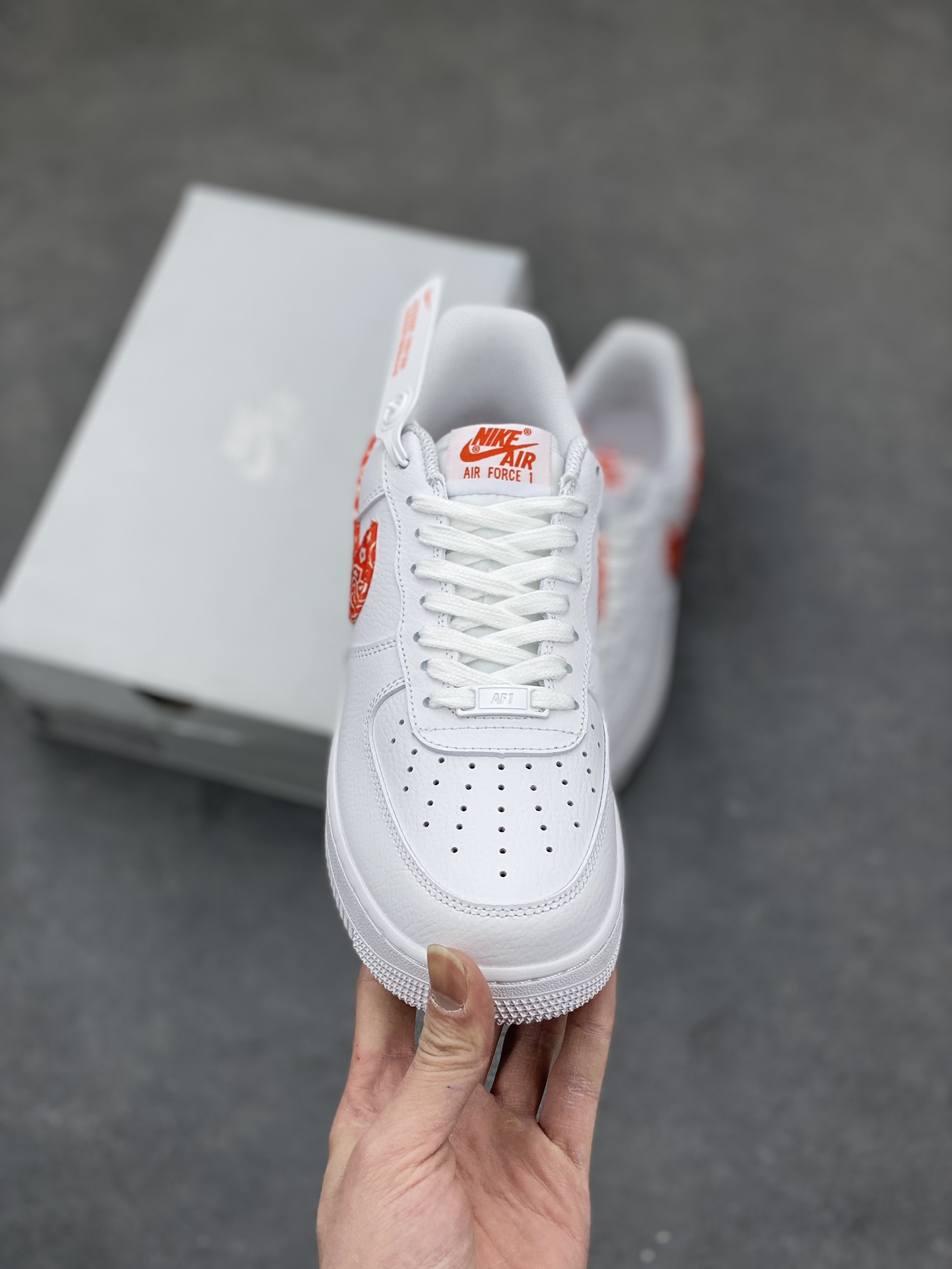 Nike Air Force 1 Low Red White Paisley Casual Sneakers - Iconic Style 3 i1678569485 3395 1