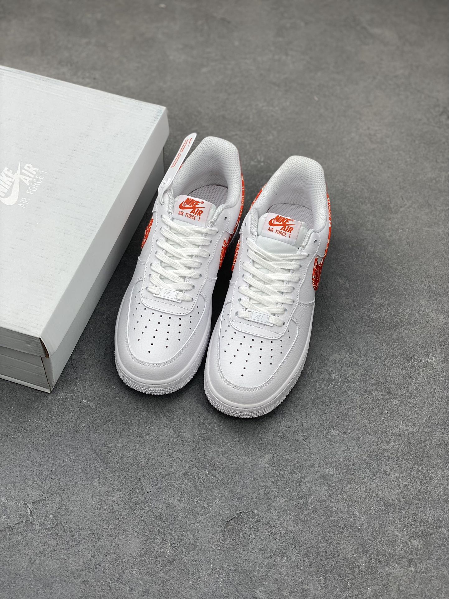 Nike Air Force 1 Low Red White Paisley Casual Sneakers - Iconic Style 9 i1678569485 4060 7