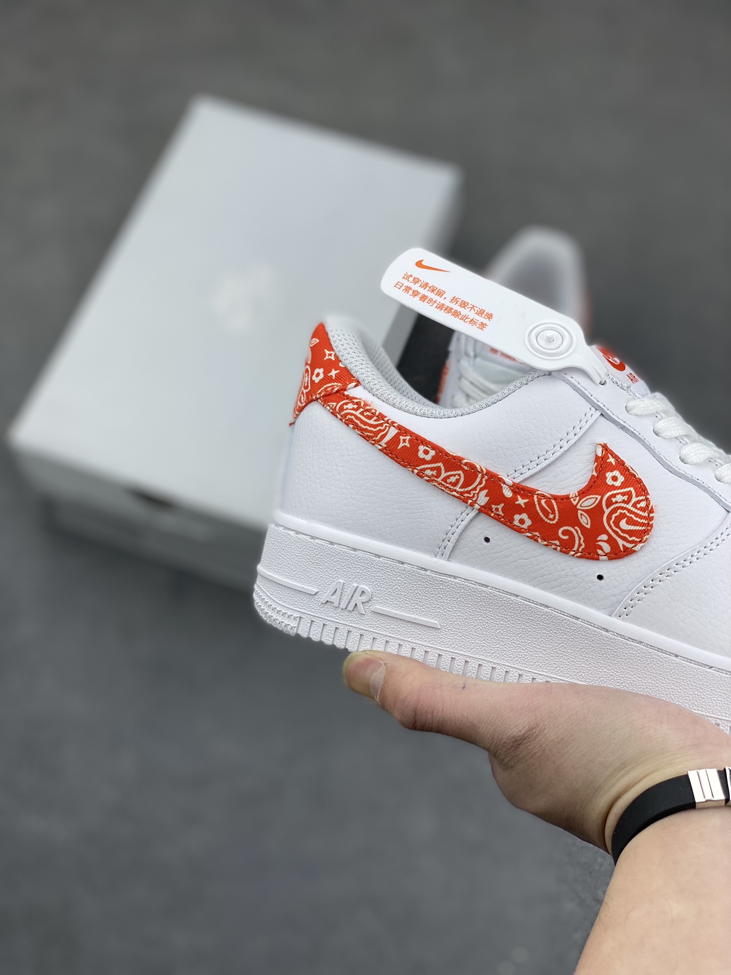 Nike Air Force 1 Low Red White Paisley Casual Sneakers - Iconic Style 6 i1678569485 8709 4