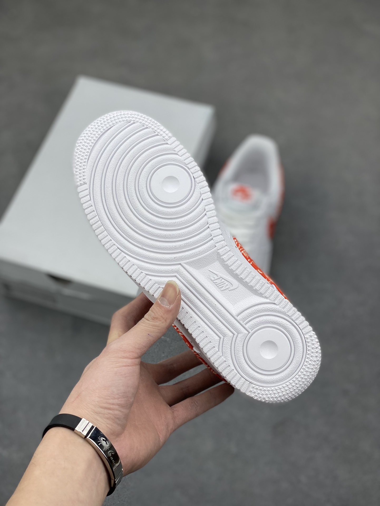 Nike Air Force 1 Low Red White Paisley Casual Sneakers - Iconic Style 7 i1678569485 9422 5