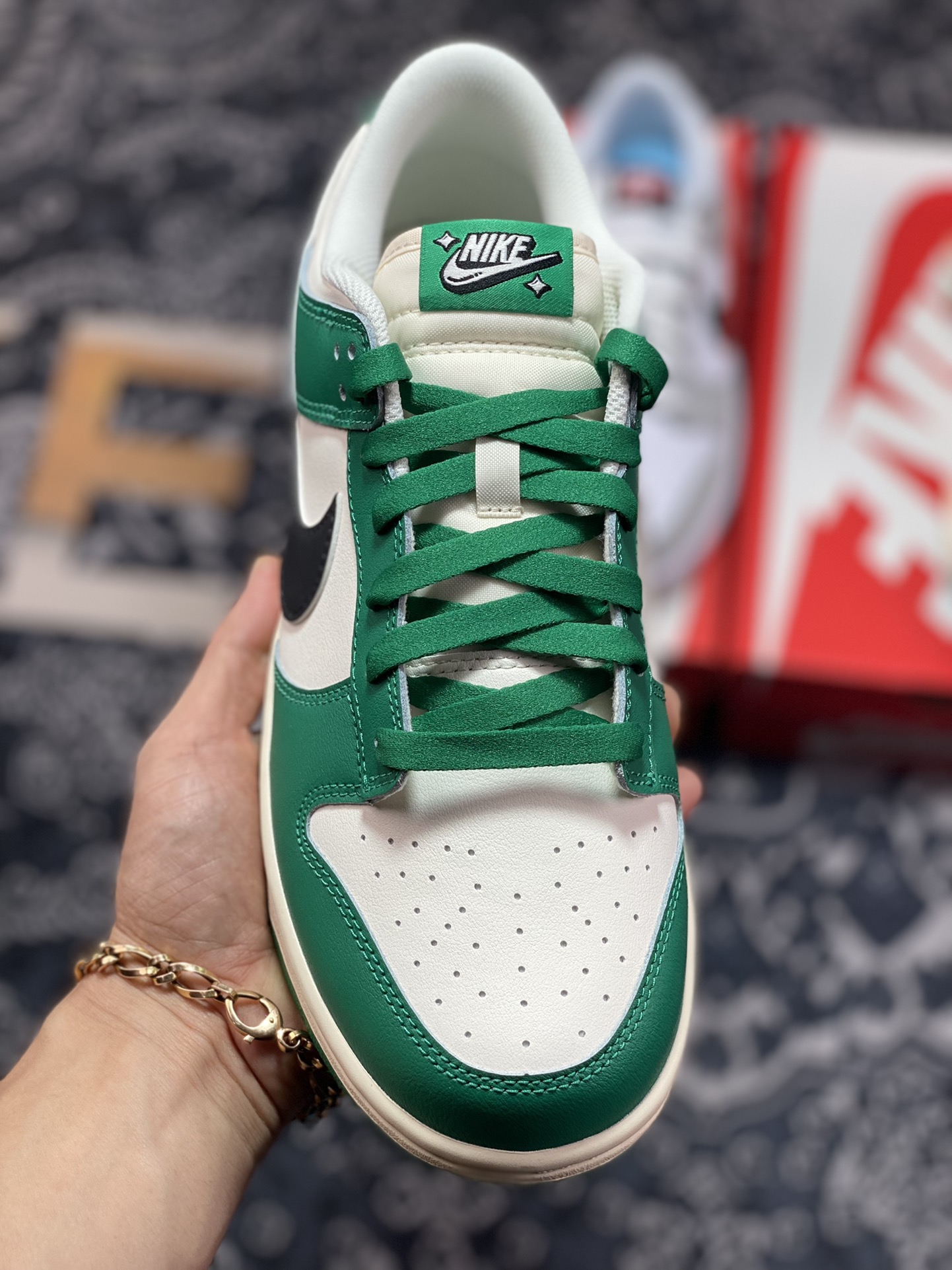 Nike SB Dunk Low”Lottery”扣篮系列低帮“白深绿黑刮刮乐钩子”DR9654-100
