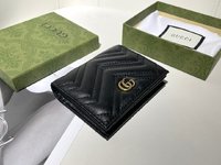 Gucci Wallet Card pack Black Pink Sheepskin