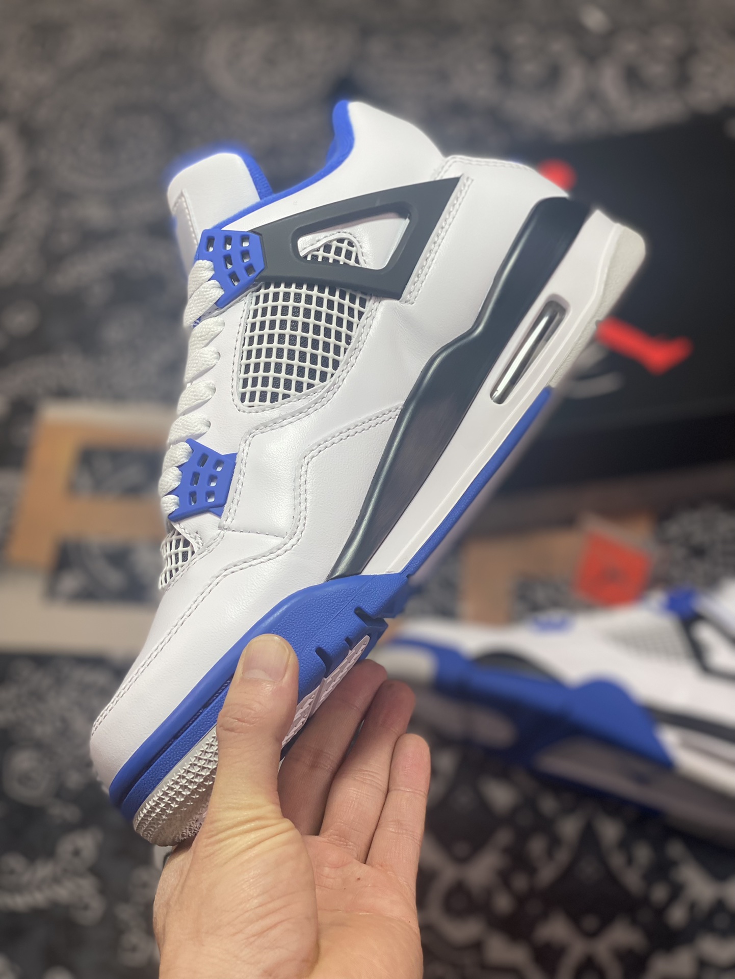 Air Jordan 4 ”Motorsports” 赛车蓝 纯原市场最高工艺复刻 308497-117