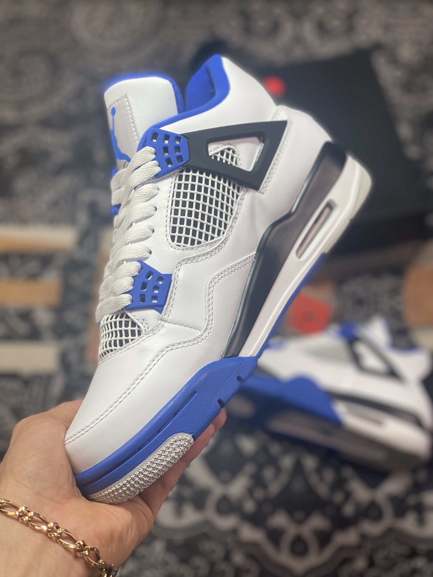 Air Jordan 4 ”Motorsports” 赛车蓝 纯原市场最高工艺复刻 308497-117