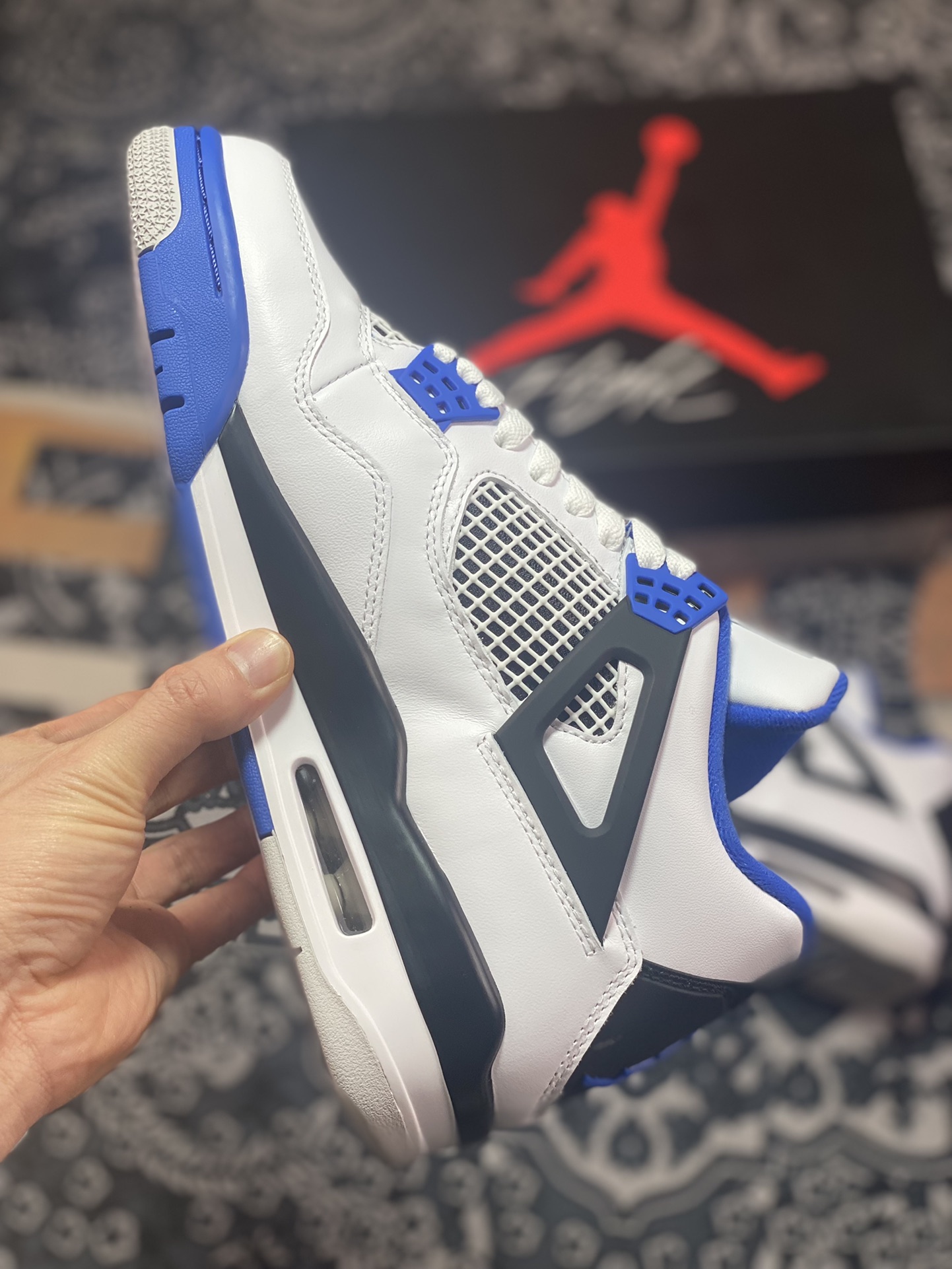 Air Jordan 4 ”Motorsports” 赛车蓝 纯原市场最高工艺复刻 308497-117